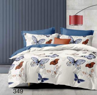 Lenjerie de pat Finet 6 piese,Crem Blue,Butterfly-LE141