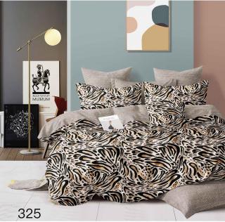 Lenjerie de pat Finet 6 piese,Maro, animal print -LE70