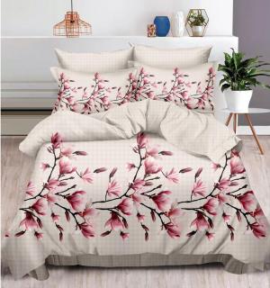 Lenjerie de pat Finet Pucioasa 6 piese,Flori Magnolie-R229