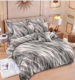 Lenjerie de pat Finet Pucioasa 6 piese,GRI DEGRADE LINII-R599