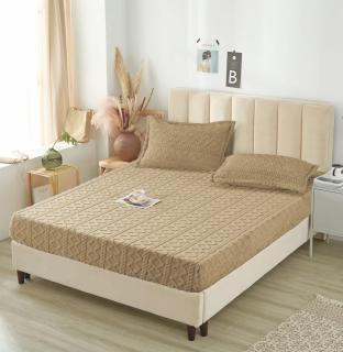 Husa Cocolino Model Tricotat UNI 180x200cm - Bej Cacao Cu Lapte