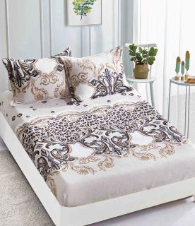 Husa cu Elastic si Fete de Perna Cocolino 180x200cm - Animal Print Royal