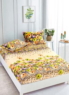 Husa cu Elastic si Fete de Perna Cocolino 180x200cm - Little Flowers