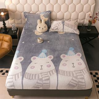 Husa cu Elastic si Fete de Perna Cocolino - White Bear
