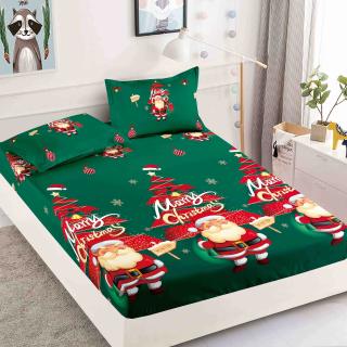 Husa cu Elastic si Fete de Perna Din Finet - Merry Christmas