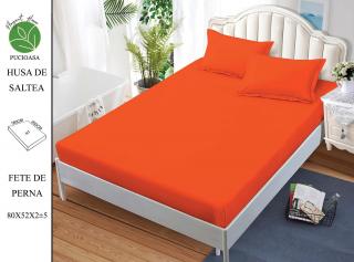 Husa cu Elastic si Fete de Perna Din Finet UNI 180x200cm - Orange