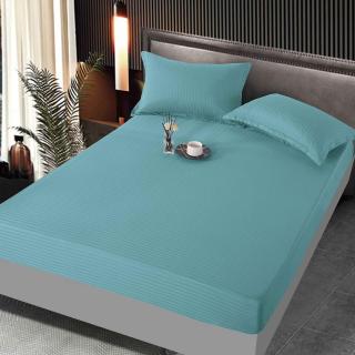 Husa Din Bumbac Satinat Tip Damasc 160x200cm - Verde Minty