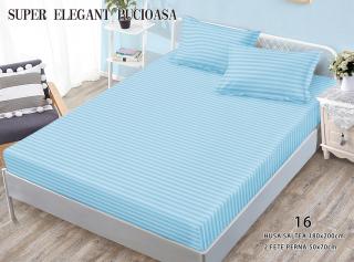 Husa Din Bumbac Tip Damasc 180x200cm - Bleu Celestal