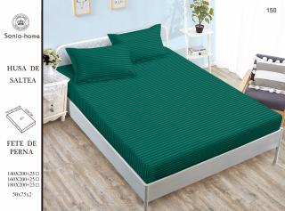 Husa Din Damasc Satinat 160x200cm - Verde Pin