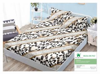 Husa Din Finet Cu Elastic Si Fete De Perna 140x200cm - Animal Print Modern