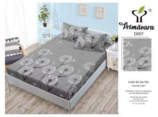 Husa Din Finet Cu Elastic Si Fete De Perna 160x200cm - Gri Papadie