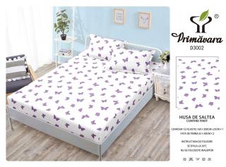 Husa Din Finet Cu Elastic Si Fete De Perna 160X200cm - Mini Fluturasi