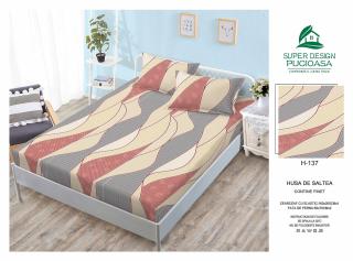 Husa Din Finet Cu Elastic Si Fete De Perna 160x200cm - Multicolor Abstract