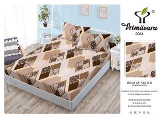 Husa Din Finet Cu Elastic Si Fete De Perna 160X200cm - Romburi