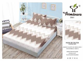Husa Din Finet Cu Elastic Si Fete De Perna 160X200cm - Stil Crosetat