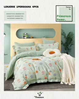 Lenjerie De Pat 100% Bumbac 1 Persoana - Animalute Dragute