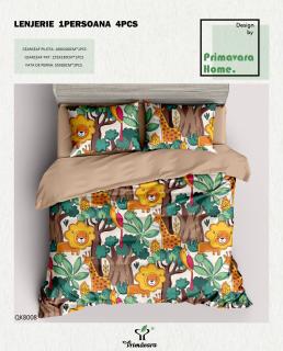 Lenjerie De Pat 100% Bumbac 1 Persoana - Leu