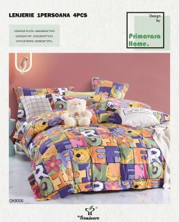 Lenjerie De Pat 100% Bumbac 1 Persoana - Ursuleti Si Desene