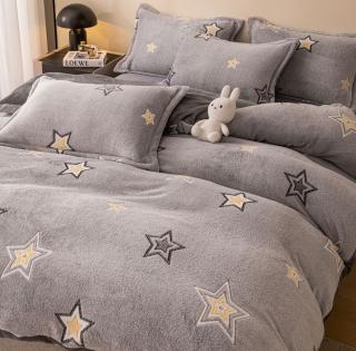 Lenjerie De Pat Cocolino 4 Piese Cu Elastic - Starry Night