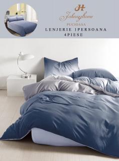 Lenjerie De Pat Finet 1 Persoana - Albastru Degrade