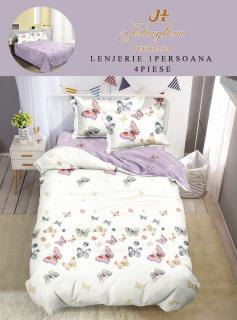 Lenjerie De Pat Finet 1 Persoana - Fluturasi Multicolori