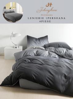 Lenjerie De Pat Finet 1 Persoana - Negru Degrade