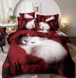 Lenjerie De Pat Finet Cu Elastic 1 Persoana - White Cat