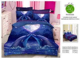 Lenjerie De Pat Finet Premium - Dolphins In Love