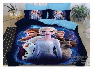 Lenjerie De Pat Finet Premium - Frozen - Ana Si Elsa