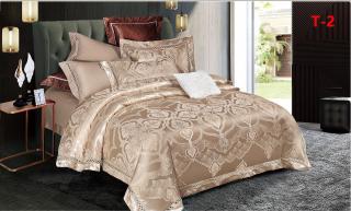 Lenjerie De Pat Jacquard Satinat - Bej Gold Sidef