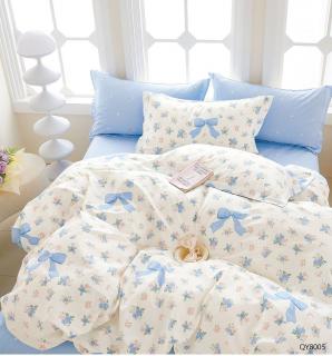Lenjerie Din Bumbac 100% Cu Elastic - Fundite Albastre