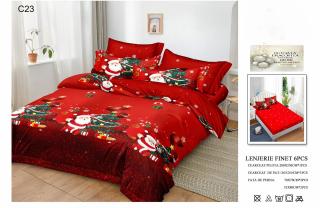 Lenjerie Din Bumbac Tip Finet Cu Elastic Craciun - Mini Mos Craciun