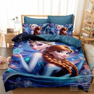 Lenjerie Din Bumbac Tip Finet Premium Cu Elastic  - Ana Si Elsa - Frozen