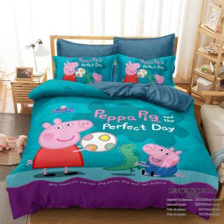 Lenjerie Din Bumbac Tip Finet Premium Cu Elastic - Peppa Pig Ziua Perfecta