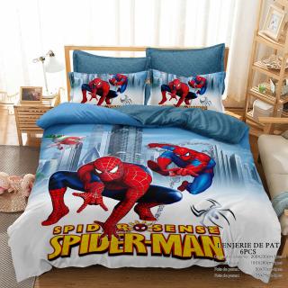 Lenjerie Din Bumbac Tip Finet Premium Cu Elastic - Spiderman - Omul Paianjen
