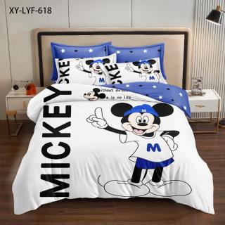 Lenjerie Din Bumbac Tip Finet Premium Disney - Mickey Mouse Baschetbalist