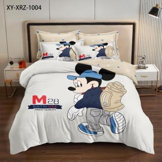 Lenjerie Din Bumbac Tip Finet Premium Disney - Mickey Mouse cu Rucsac