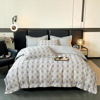 Lenjerie Din Bumbac Tip Finet PREMIUM Luxury Cu Elastic - Carouri