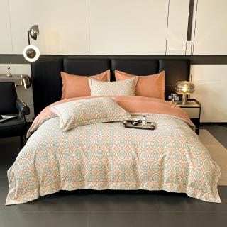 Lenjerie Din Bumbac Tip Finet PREMIUM Luxury Cu Elastic - Orange