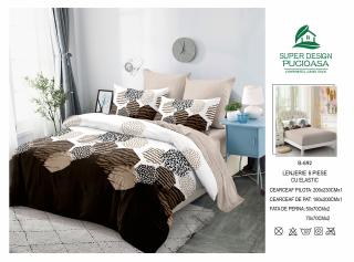 Lenjerie Din Finet Cu Elastic - Hexagon Animal Print