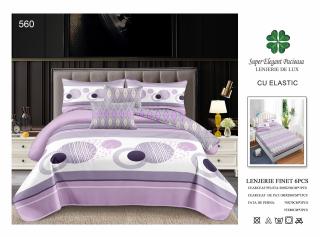 Lenjerie Din Finet Cu Elastic - Lila Abstract