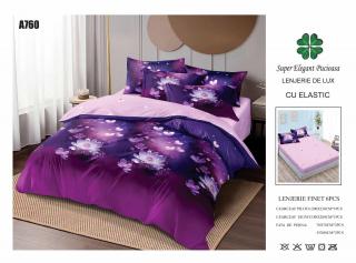 Lenjerie Din Finet Cu Elastic - Mov Floral