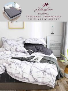 Lenjerie Din Finet Satinat 1 Persoana Cu Elastic - Abstract