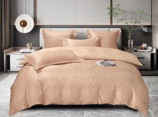 Lenjerie Jacquard Satinat Cu Elastic - Bej Cacao Modern