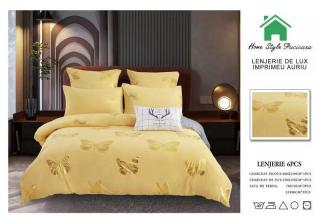 Lenjerie Pat Finet Premium Imprimeu Gold - Butterfly