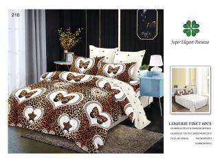 Lenjerii De Pat Din Finet 6 Piese - Animal Print Fluturasi