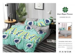 Lenjerii De Pat Din Finet 6 Piese - Frunze Tropicale
