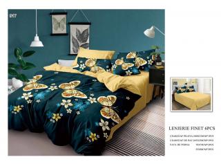 Lenjerii De Pat Din Finet 6 Piese - Golden Butterflies