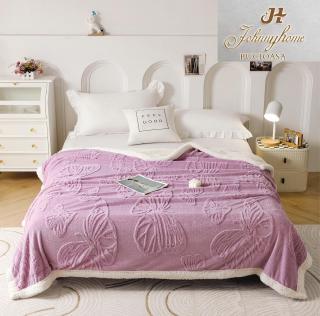 Patura Cocolino Blanita Alba Fluturi 3D - Lila