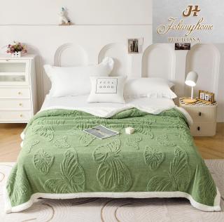 Patura Cocolino Blanita Alba Fluturi 3D - Verde Fistic